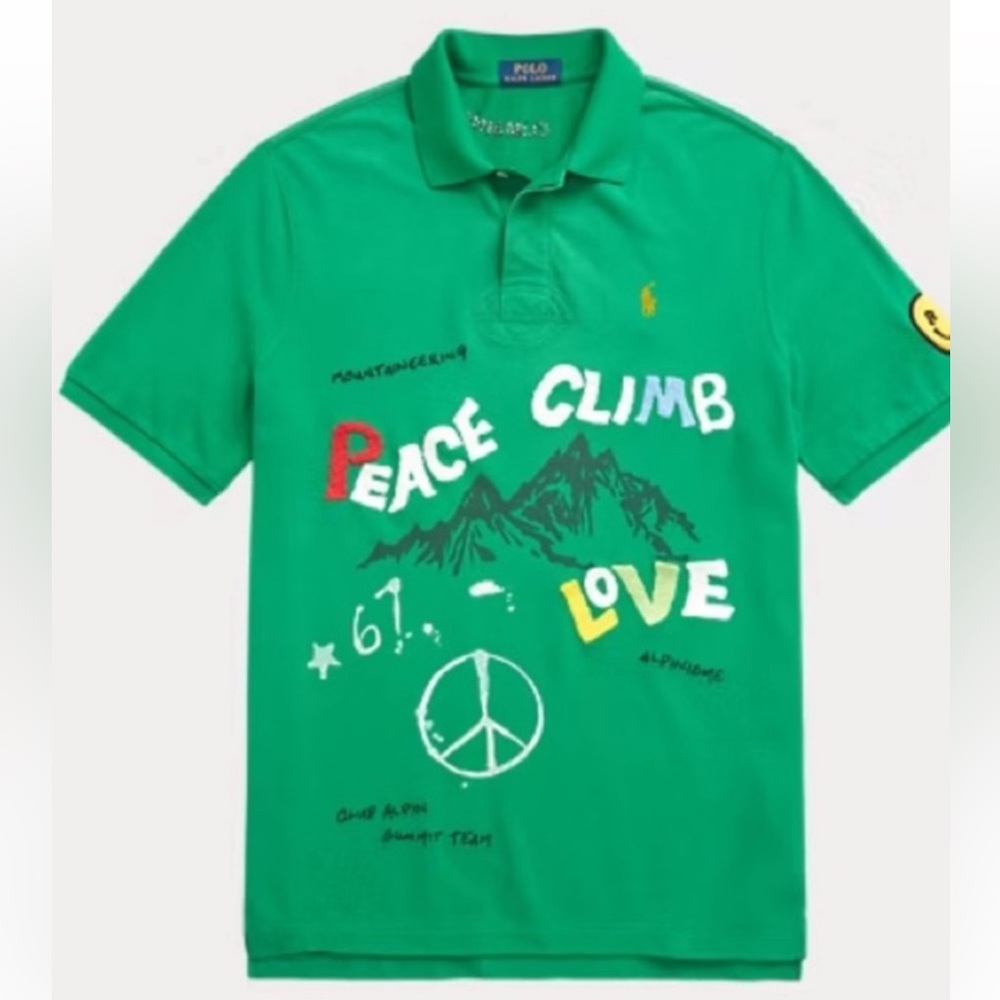 NWT Polo Ralph Lauren Classic Fit
Peace Climb Love Polo Shirt - Picture 4 of 6